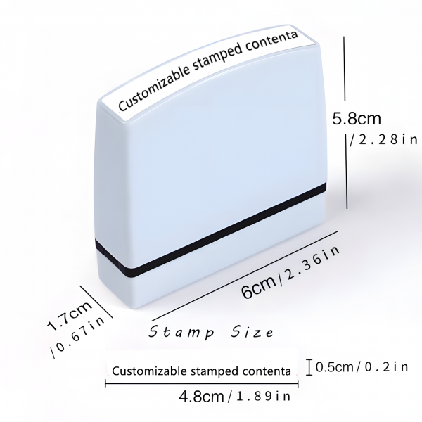 Customized Rectangle Phone Number Stamp, Self-Inking Stamper, Premium Personalized Design, Suitable For Professionals Like Nurses, Showcases Individuality And Professionalism Multi-Functional,Compact - Image 2